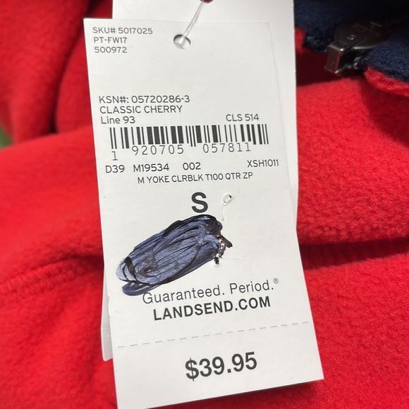 Lands ends 1/4 zipper pull over fleece - Picture 12 of 12